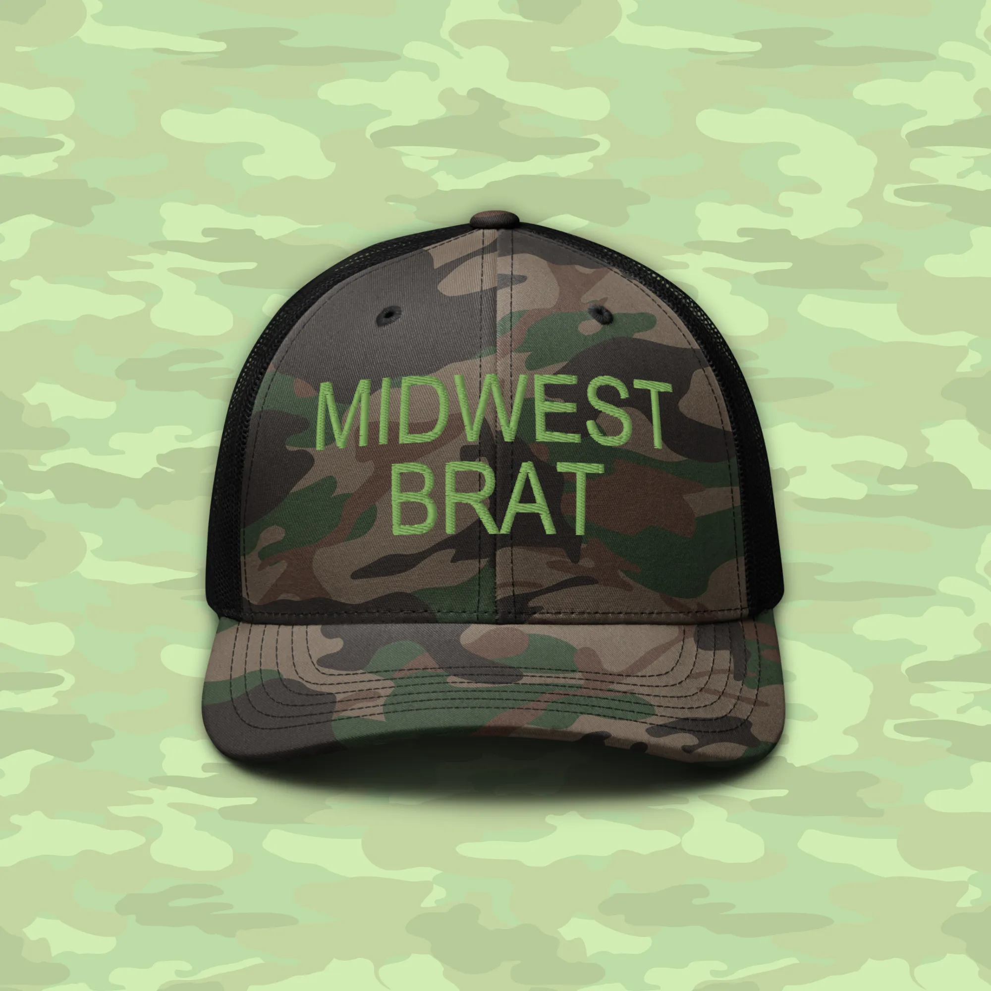 midwest brat trucker hat sold by Ally Makes Magic