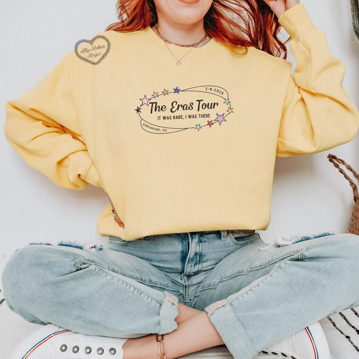 singapore night 5 retro pullover | comfort colors sold by Ally Makes Magic product image thumbnail 2