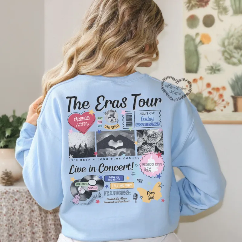 mexico city night 2 retro sweater | gildan sold by Ally Makes Magic