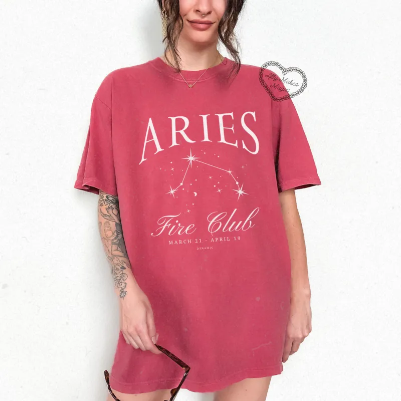 aries zodiac tee sold by Ally Makes Magic