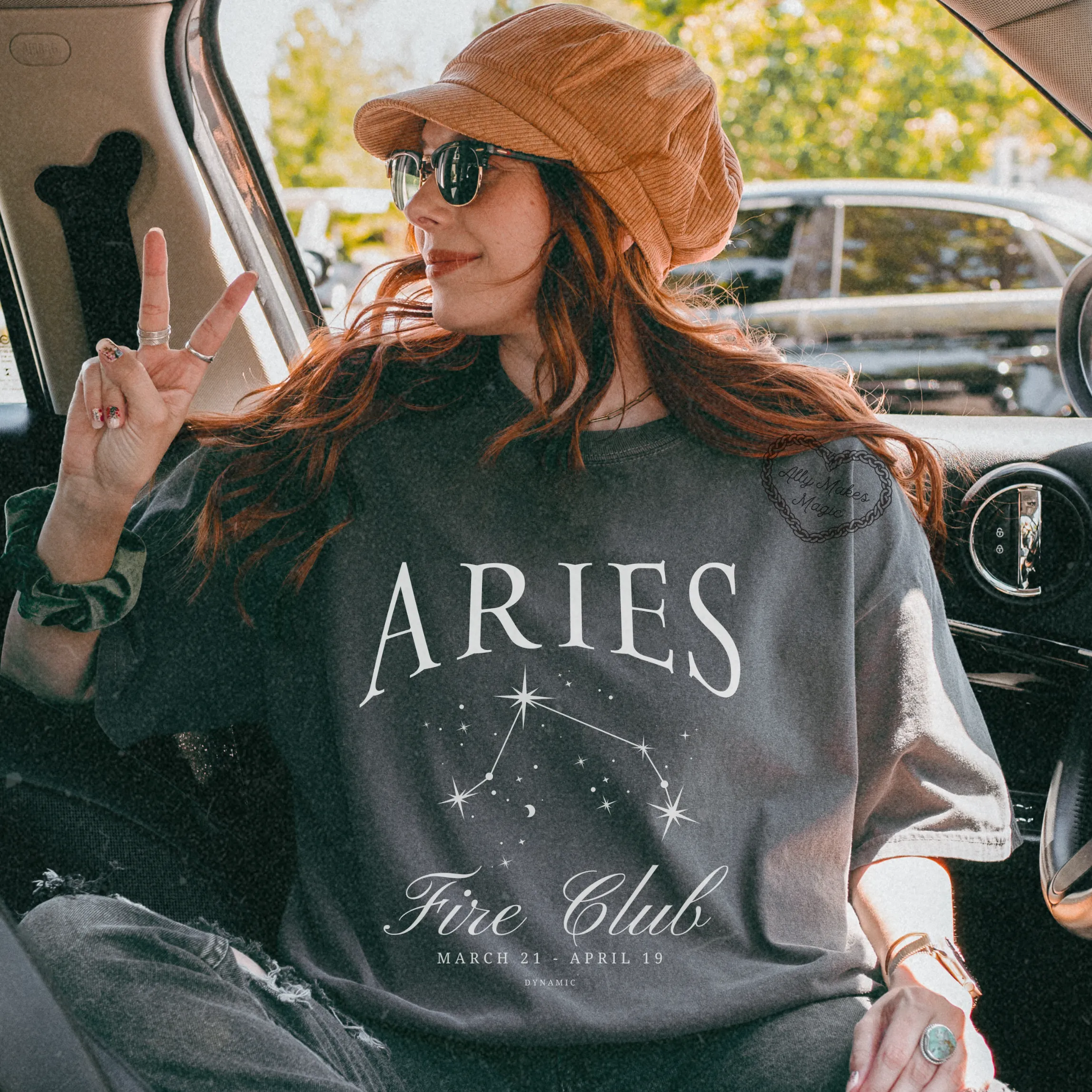 aries zodiac tee sold by Ally Makes Magic product image thumbnail 4