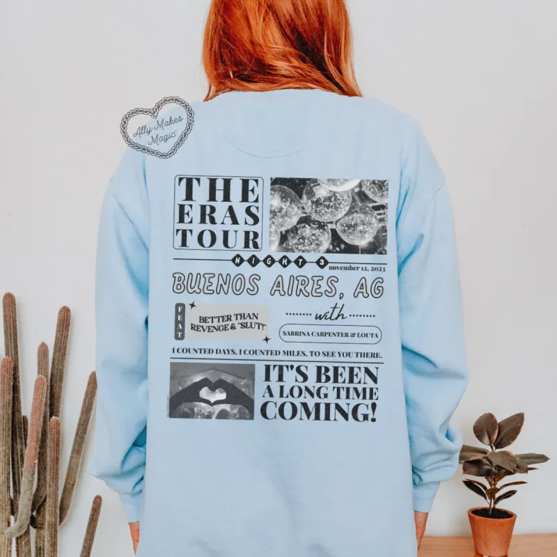 buenos aires night 3 pullover | comfort colors sold by Ally Makes Magic