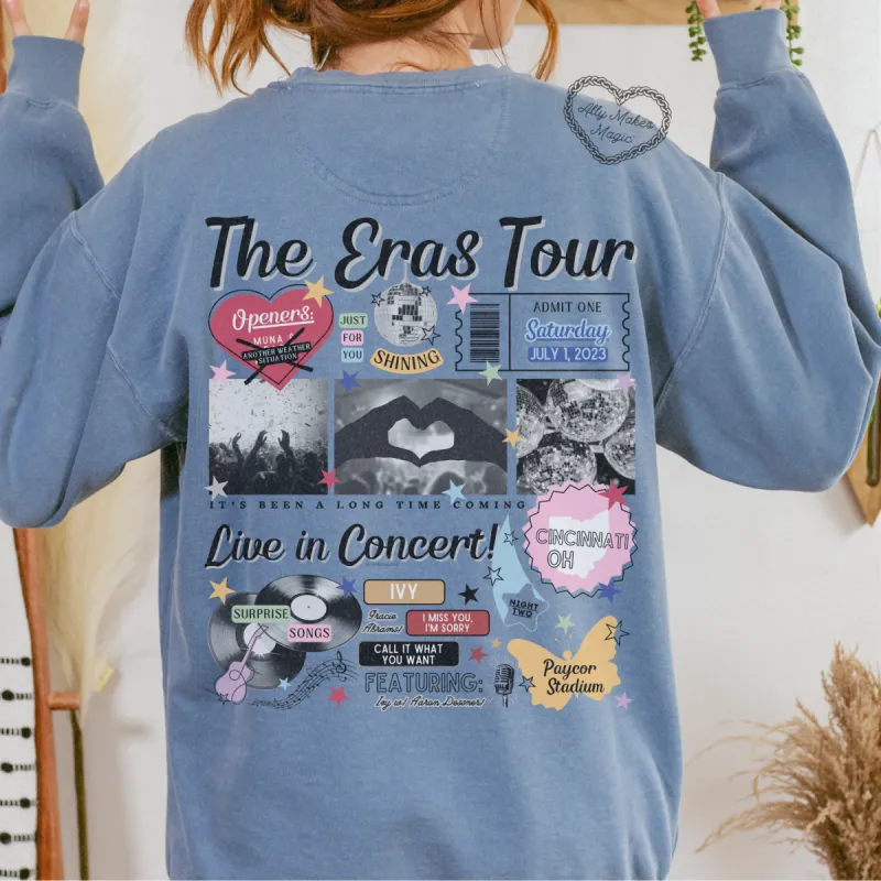 cincinnati night 2 retro pullover | comfort colors sold by Ally Makes Magic