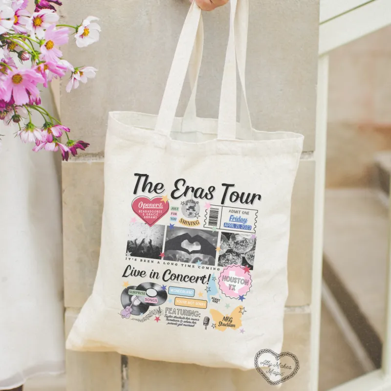houston night 1 retro tote bag sold by Ally Makes Magic