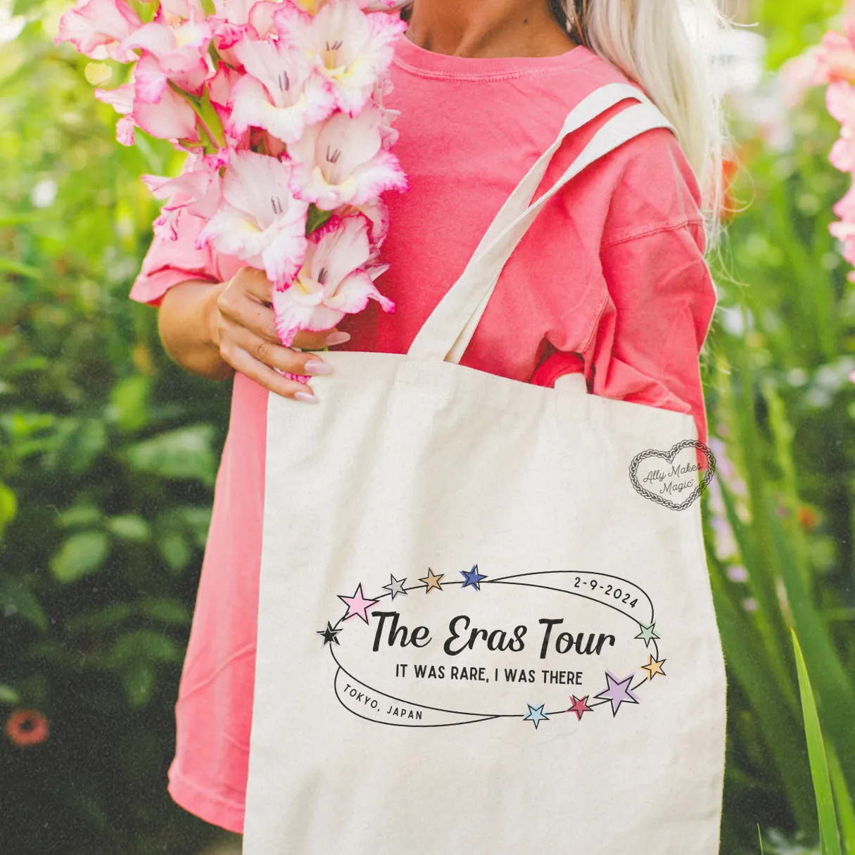 tokyo night 3 retro tote bag sold by Ally Makes Magic product image thumbnail 2