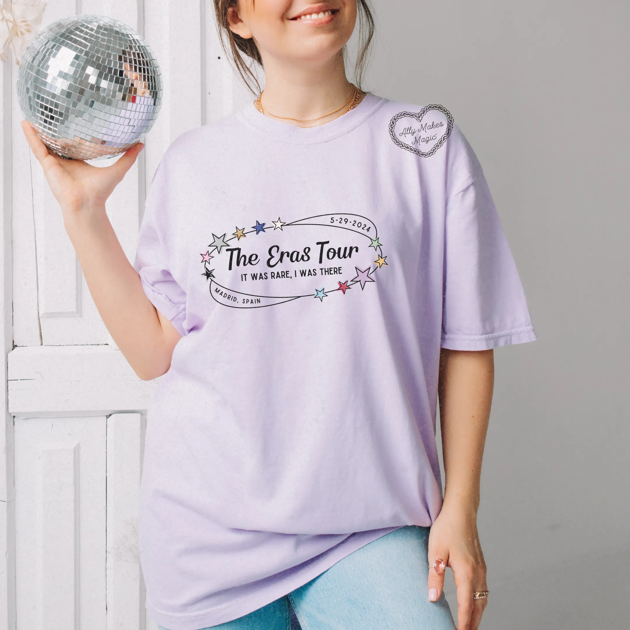 madrid night 1 retro tee | comfort colors sold by Ally Makes Magic product image thumbnail 2