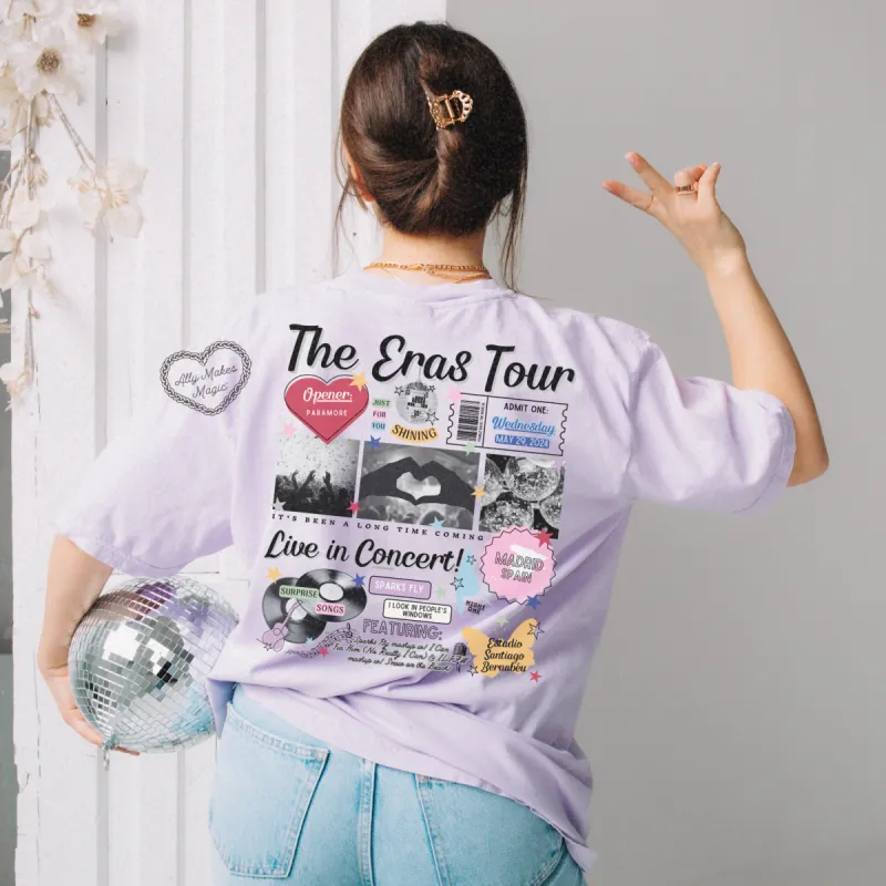 madrid night 1 retro tee | comfort colors sold by Ally Makes Magic