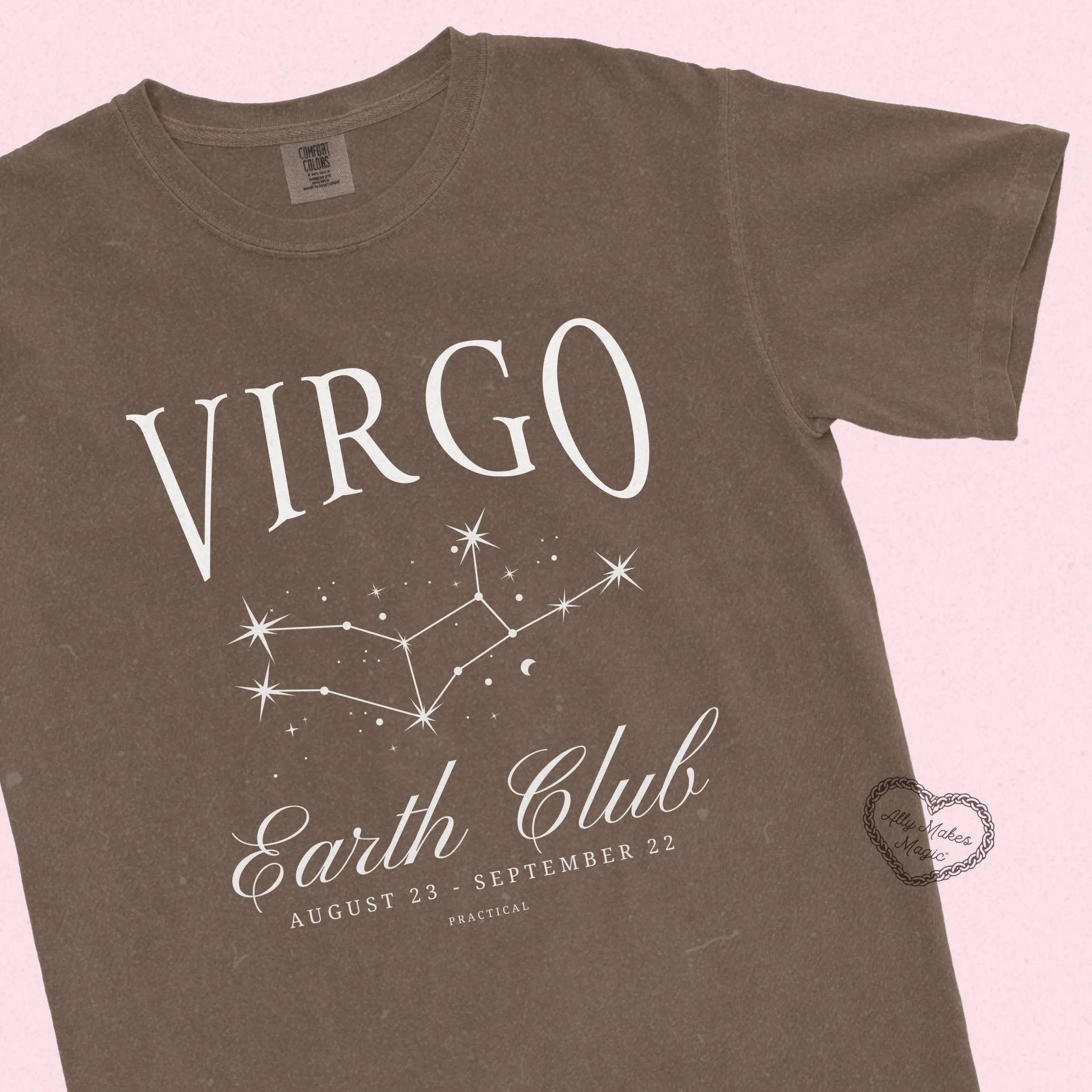 virgo zodiac tee sold by Ally Makes Magic product image thumbnail 3