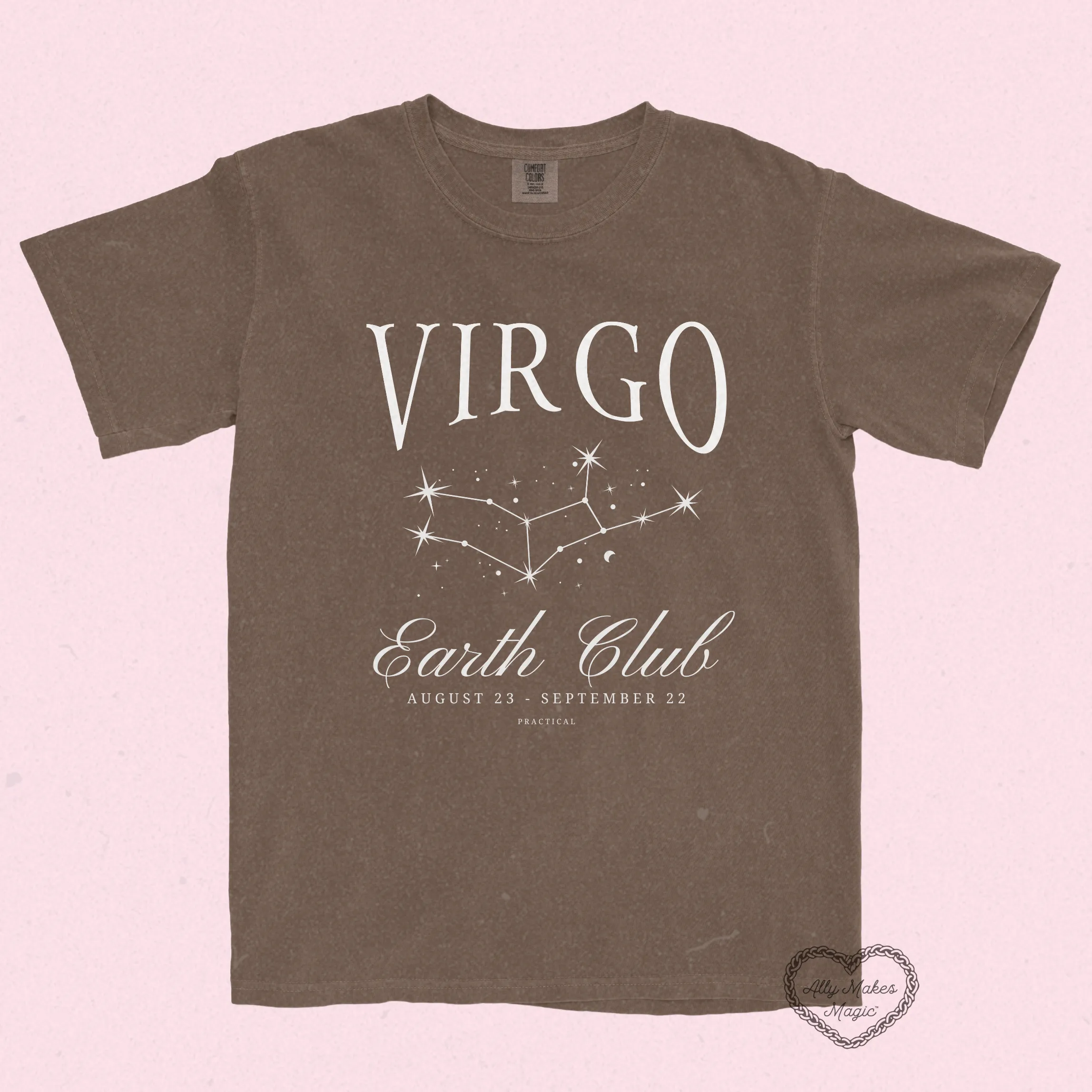 virgo zodiac tee sold by Ally Makes Magic product image thumbnail 2