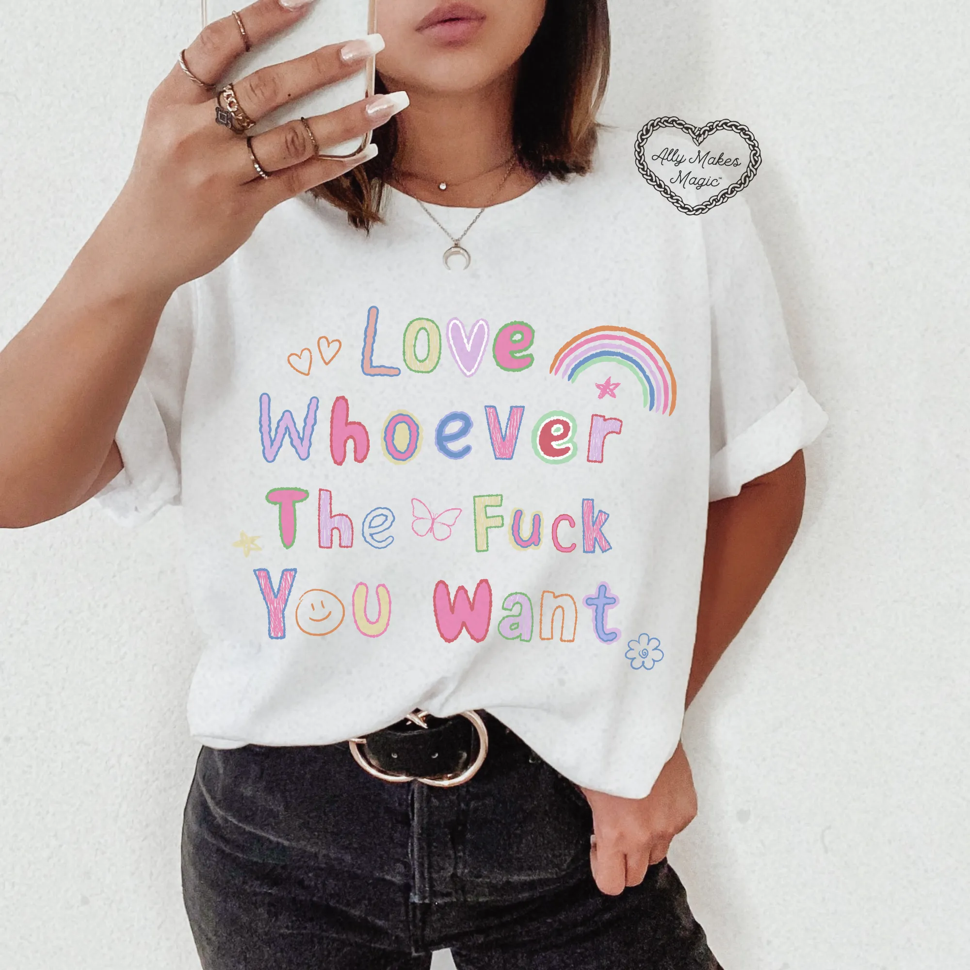 love whoever u want tee sold by Ally Makes Magic
