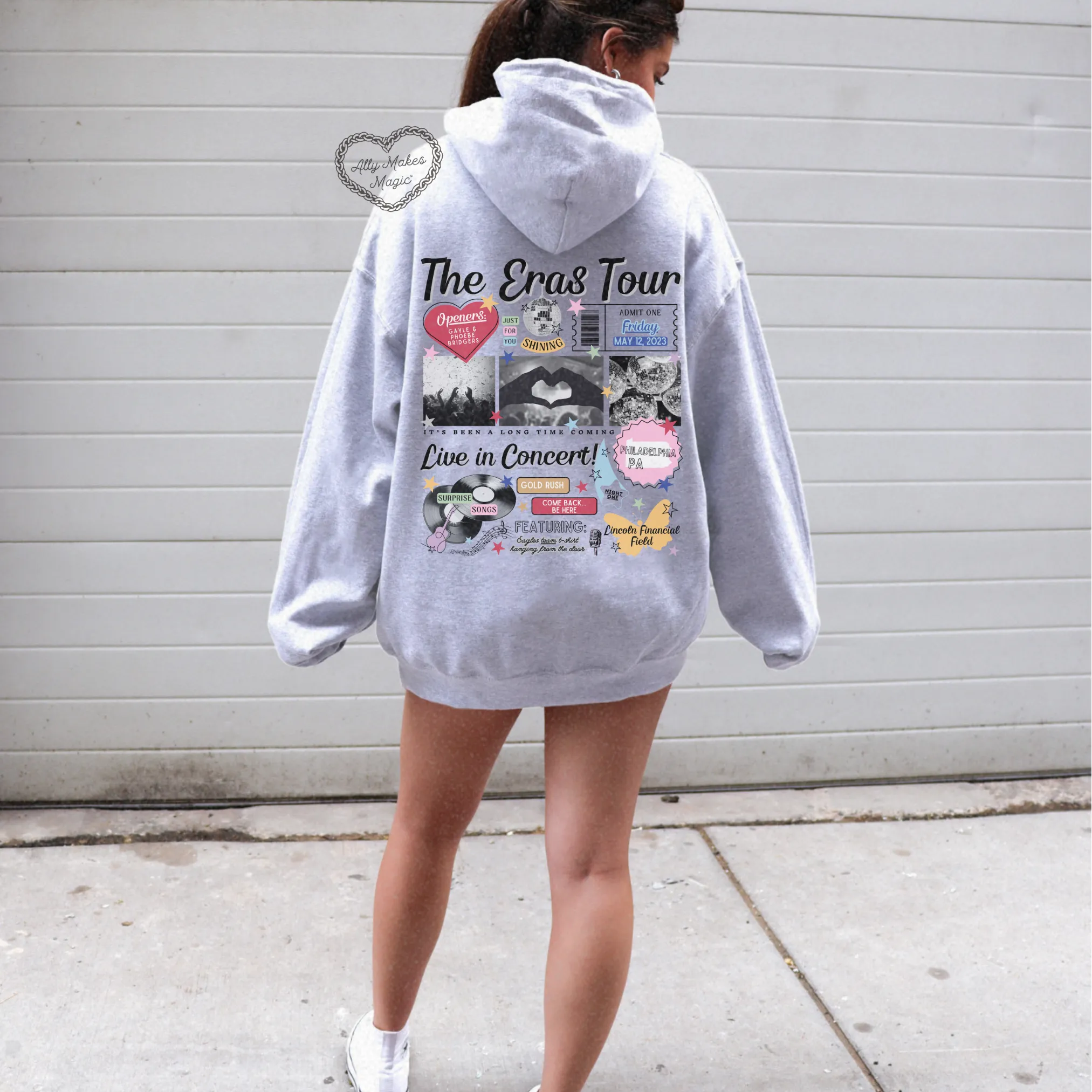 philadelphia night 1 retro hoodie sold by Ally Makes Magic