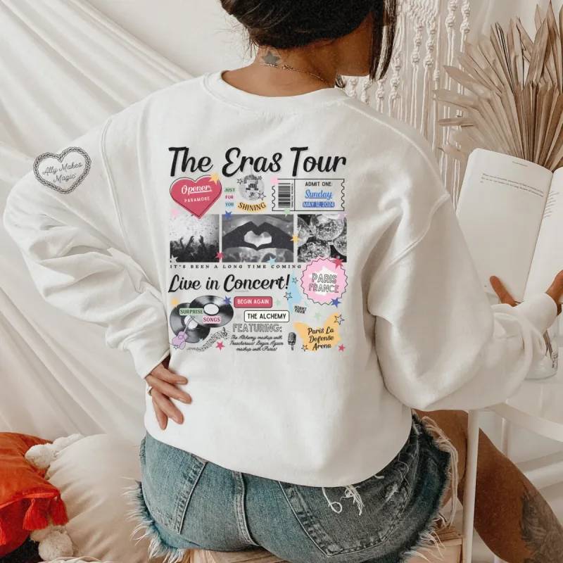 paris night 4 retro sweater | gildan sold by Ally Makes Magic