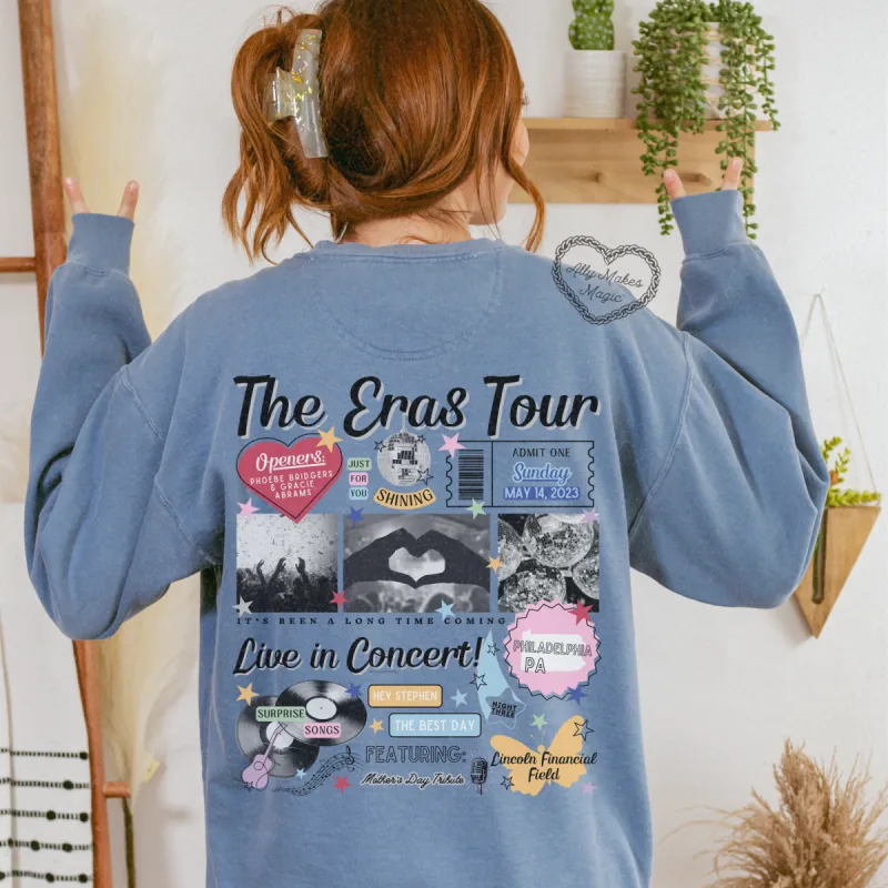 philadelphia night 3 retro pullover | comfort colors sold by Ally Makes Magic