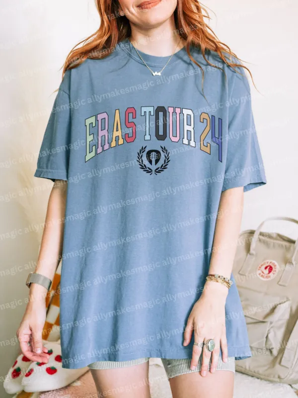 Eras Tour 24 Varsity Tee sold by Ally Makes Magic