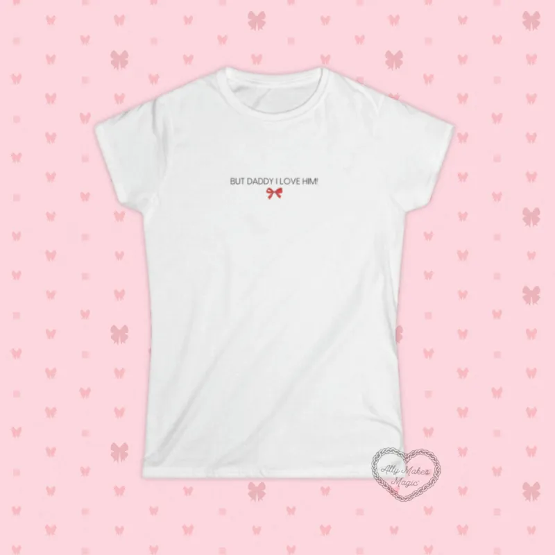 i love him! baby tee sold by Ally Makes Magic