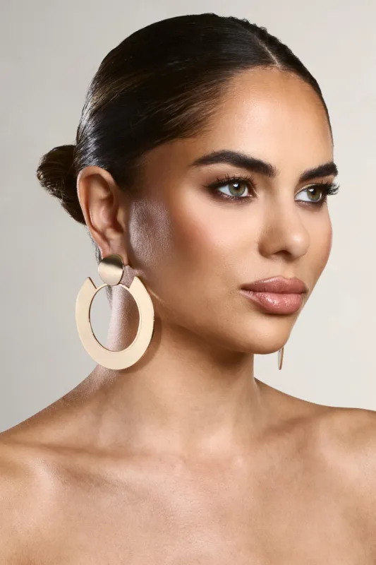 Danica | Gold Abstract Hoop Earrings made by Club L London