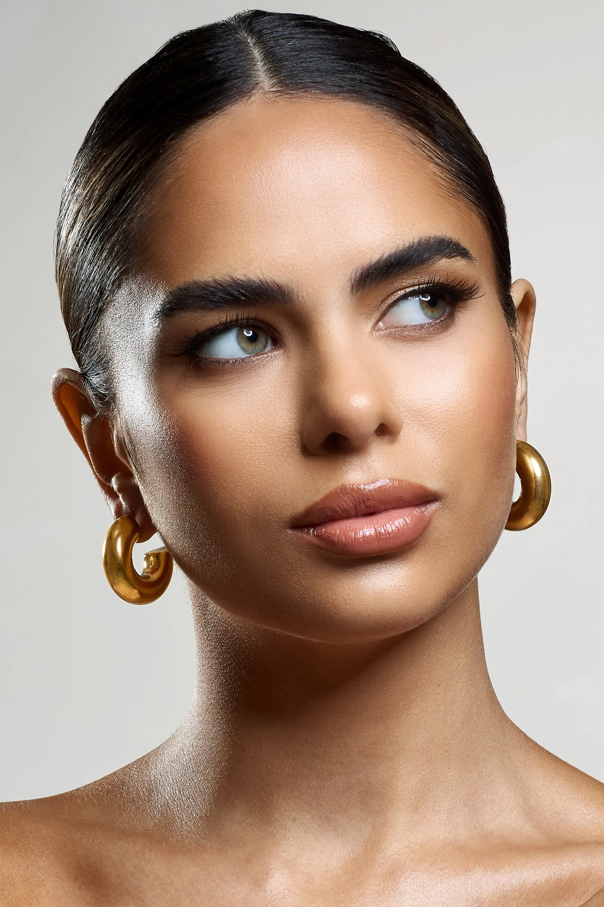 Jane | Gold Chunky Hoop Earrings sold by Club L London