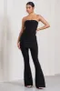 Capri | Black Bandage High Waist Flared Trousers sold by Club L London