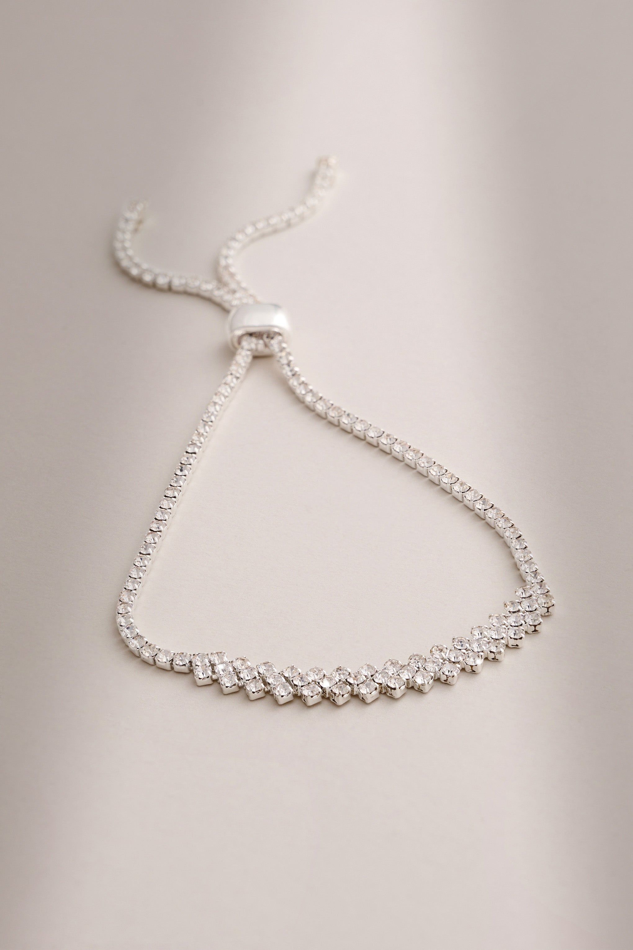 Mollie | Silver Diamante Bracelet sold by Club L London product image thumbnail 3