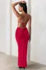 Dressing Up | Red One Shoulder Maxi Dress With Open Back Detail sold by Club L London