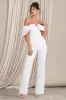 Time Will Tell | White Off The Shoulder Wide Leg Jumpsuit sold by Club L London