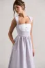 Maybelle | Mauve Square-Neck Corset Skater Maxi Dress sold by Club L London