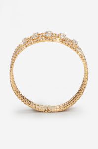 Candice | Gold Diamante Cuff Bangle sold by Club L London