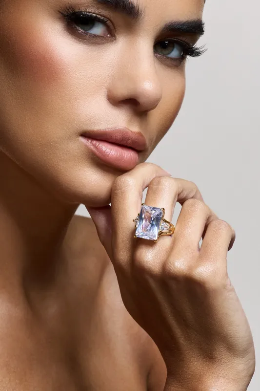 Adella | Gold Statement Ring sold by Club L London