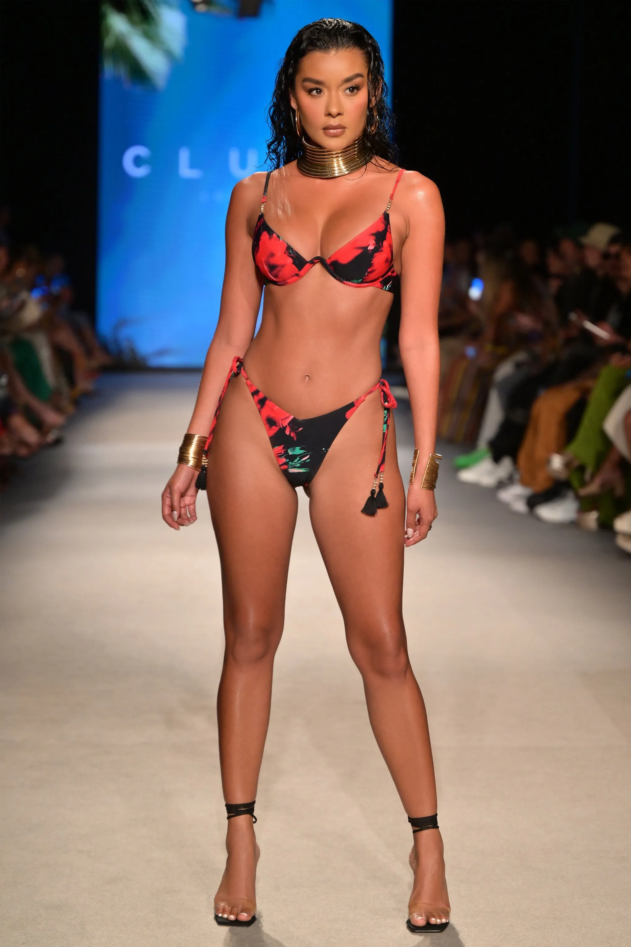 Sweep | Multi Print Beaded String Bikini Bottoms sold by Club L London product image thumbnail 5