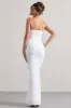 Enticed | White Strapless V-Neck Maxi Dress With Flowers sold by Club L London