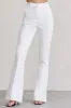 Kehlani | White High Waist Flared Tailored Trousers sold by Club L London