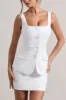 Maci | White Tailored Square-Neck Mini Dress sold by Club L London