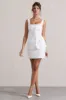 Maci | White Tailored Square-Neck Mini Dress sold by Club L London