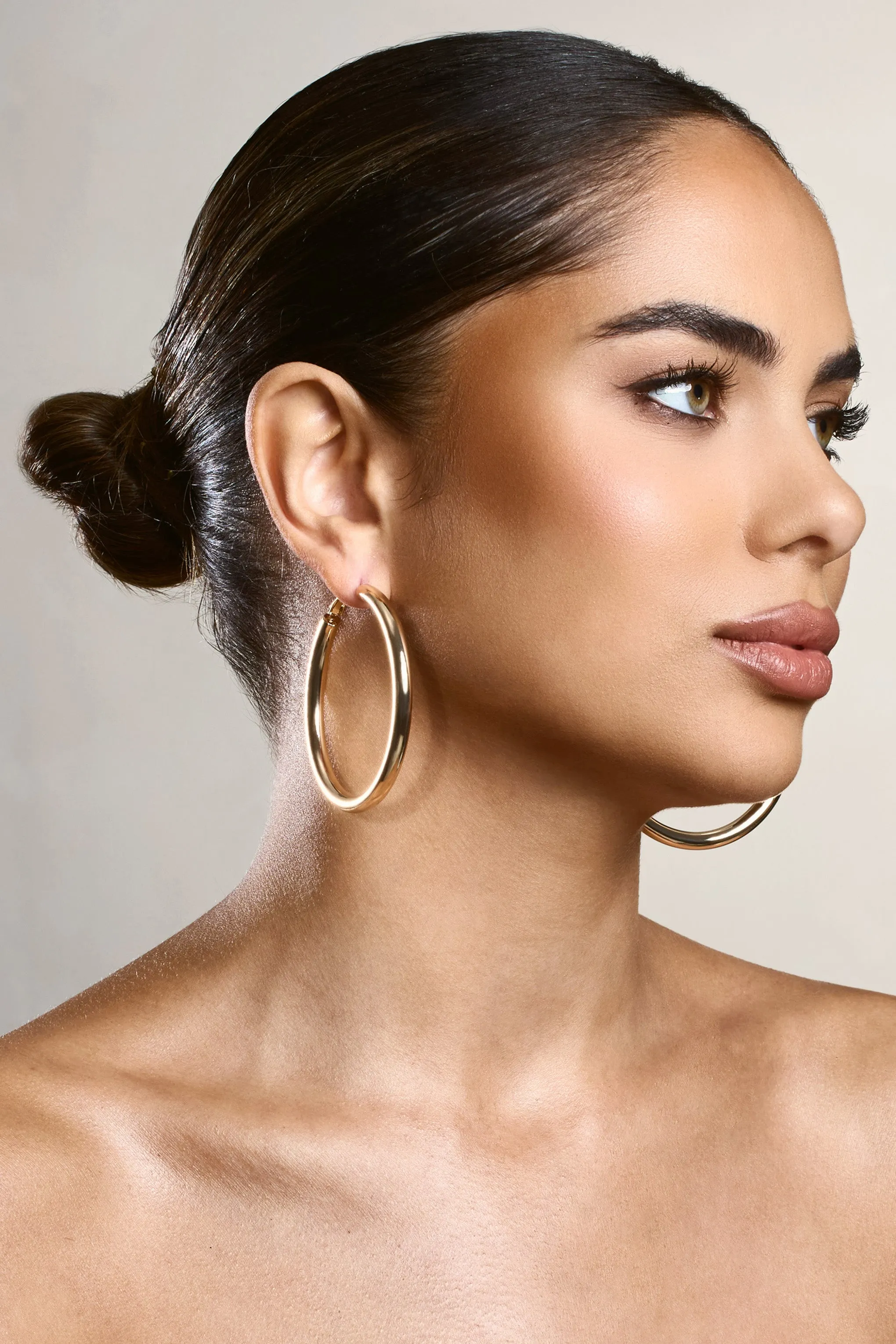 Lorrie | Gold Hoop Earrings sold by Club L London product image thumbnail 2