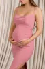 Ours | Blush Pink Cami Asymmetric Maternity Midi Dress sold by Club L London
