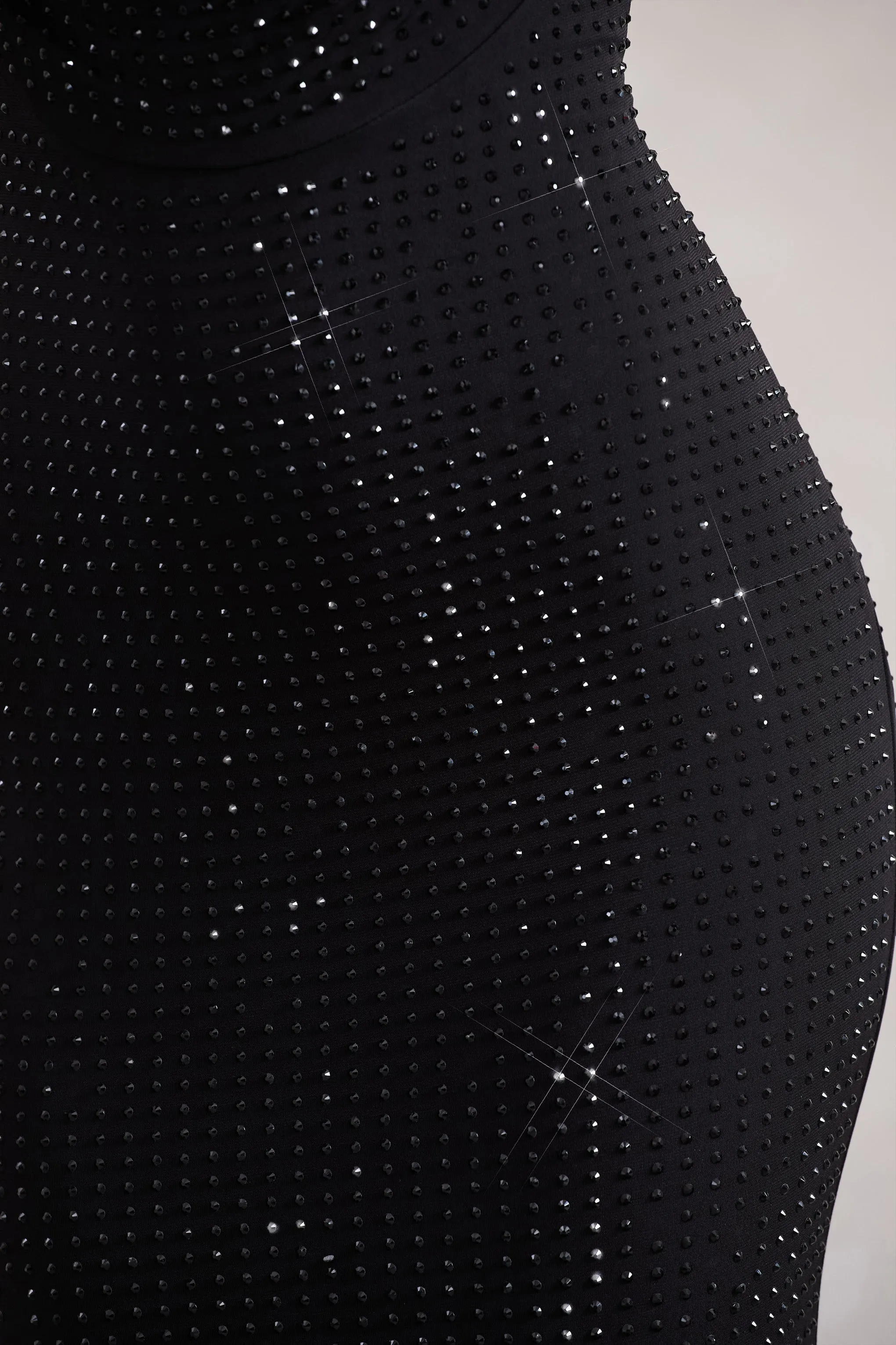 Costella | Black Embellished Strappy Cowl-Neck Maxi Dress sold by Club L London product image thumbnail 5