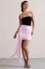 Sweetie | Black & Pink Ruched Mini Dress With Drape sold by Club L London