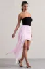 Sweetie | Black & Pink Ruched Mini Dress With Drape sold by Club L London