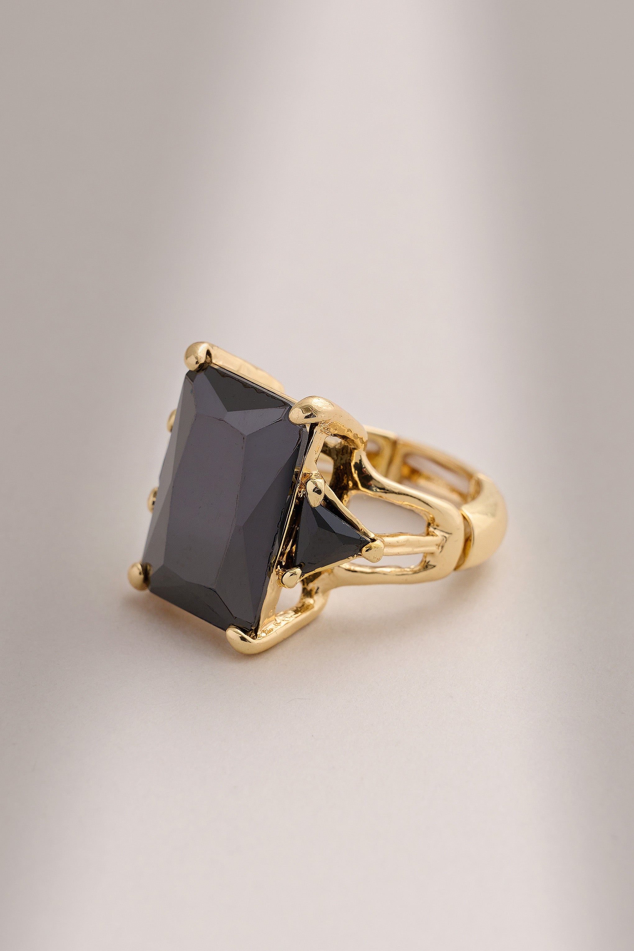 Salli | Black Diamante Ring sold by Club L London product image thumbnail 3