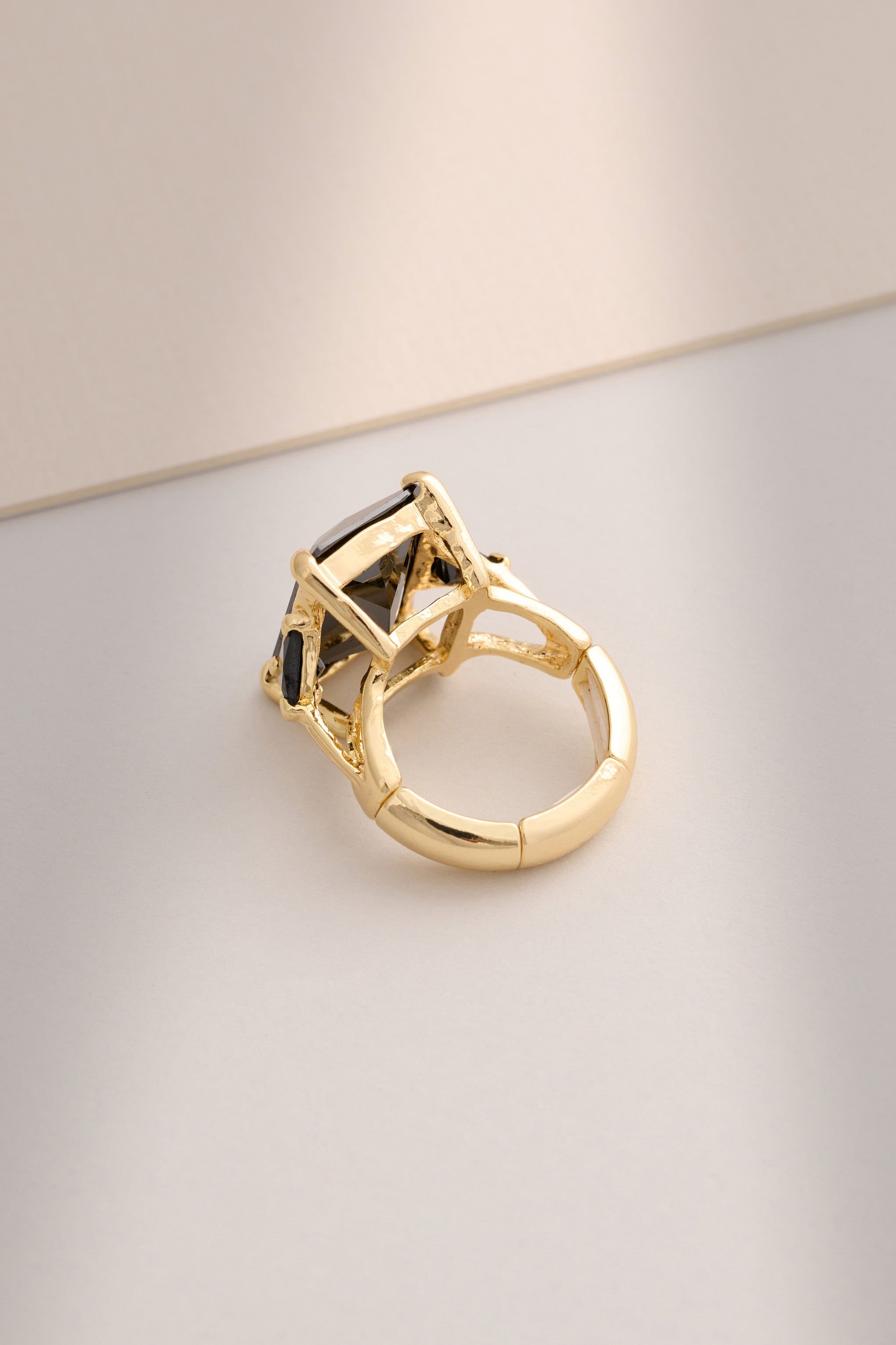 Salli | Black Diamante Ring sold by Club L London product image thumbnail 2