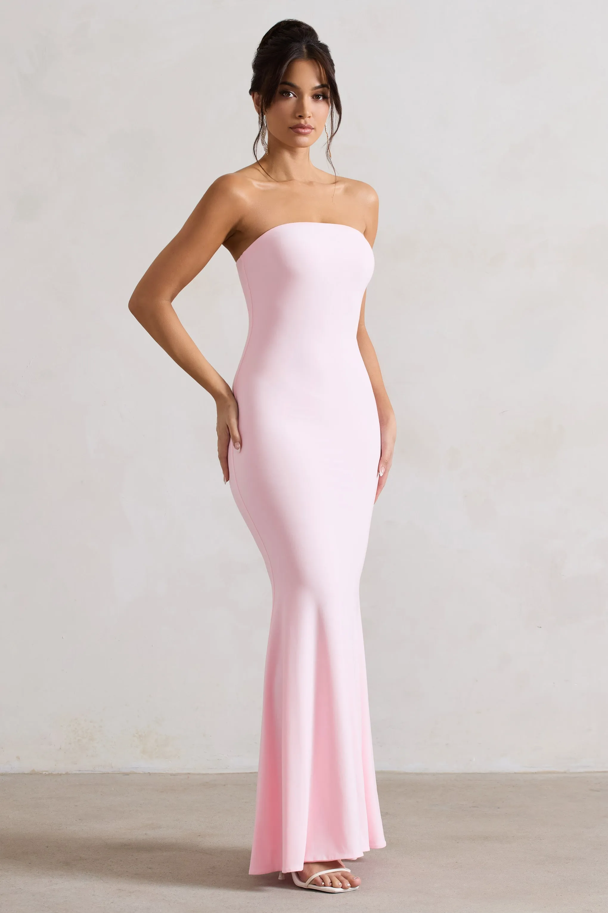 Ceremony | Pink Bandeau Maxi Dress sold by Club L London product image thumbnail 5