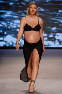Salt Breeze | Black High-Waisted Twisted Chiffon Maxi Skirt sold by Club L London