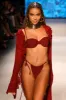 Fortune | Burgundy Pleated Chain Bikini Bottoms sold by Club L London