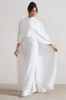 Indra | White High-Neck Wide-Leg Cape Jumpsuit sold by Club L London