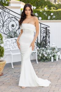 My Future | Ivory Bardot Fishtail Maxi Dress sold by Club L London