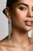 Fabrizia | Silver Diamante Tassel Earrings sold by Club L London
