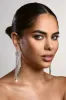 Fabrizia | Silver Diamante Tassel Earrings sold by Club L London