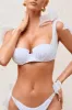 Afloat | White Organza Bikini Top With Bows sold by Club L London