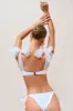 Afloat | White Organza Bikini Top With Bows sold by Club L London