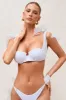 Afloat | White Organza Bikini Top With Bows sold by Club L London